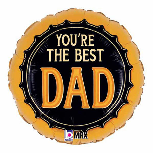 You're The Best Dad Beer Cap 18" Balloon (5/Pk)