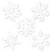 Set Of Mini White Snowflake Cutouts - 5 inches (30/Pk)