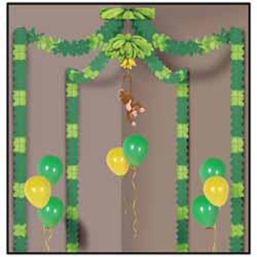 Jungle Monkey Party Canopy Colorful Shelter for Wild Celebrations (3/PK)