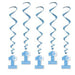 1st Birthday Whirls in Blue Whimsical Hanging Decorations for Special Celebrations (1/Pk)