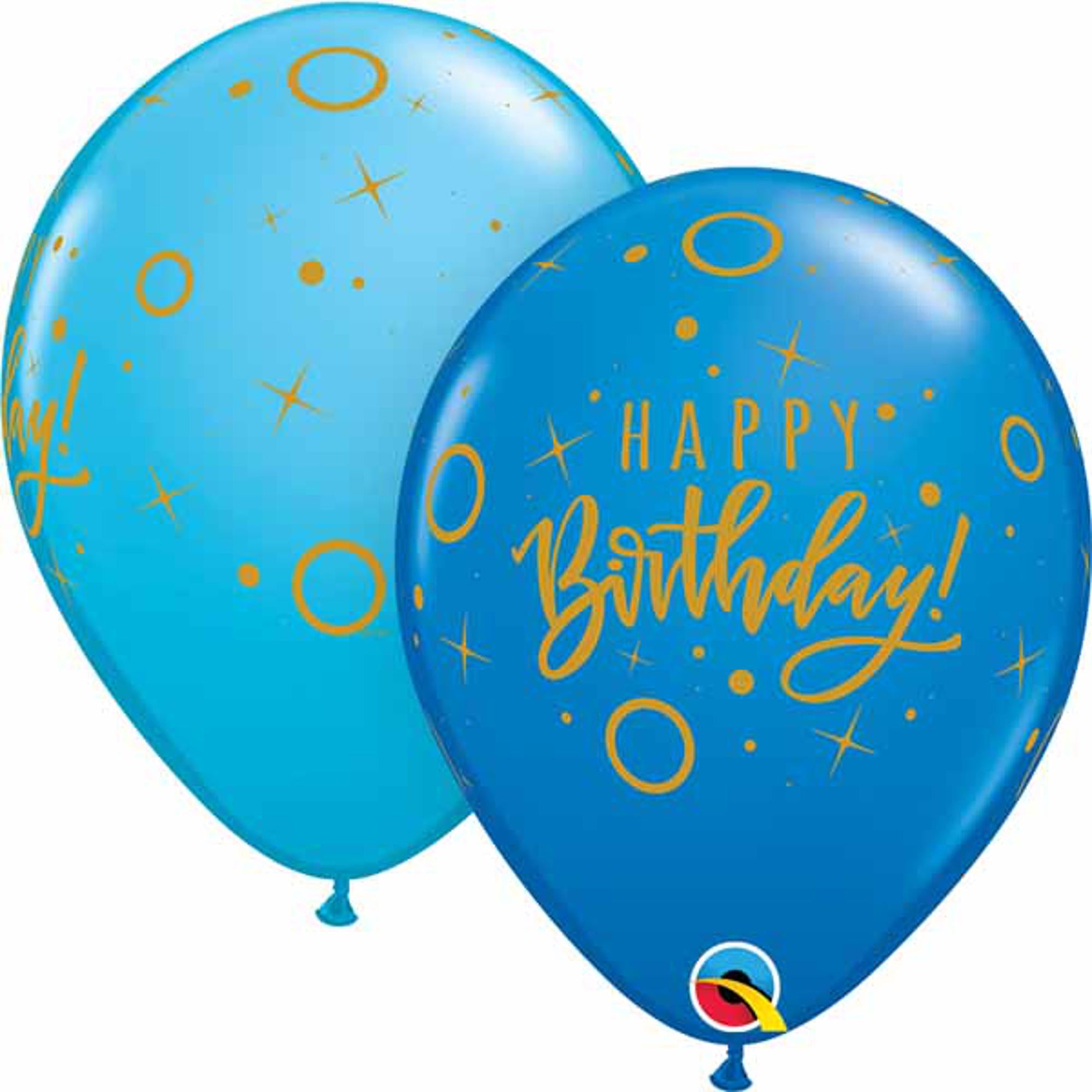 Nautical Celebration 11S Happy Birthday Navy Print Balloons (50/Pk) —  Shimmer & Confetti