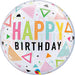 Cheerful 22-inch Birthday Rainbow Triangles Bubble Balloon in Multicolor