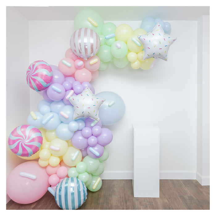 16-Foot DIY Pastel Candyland Balloon Arch and Garland Kit