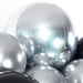 Deluxe Black and Silver Balloon Arch and Garland Kit (5, 10, 16 foot) - Shimmer & Confetti