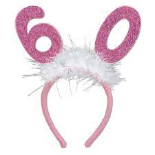 60 Glittered Boppers with Marabou Sparkle in Style for Your 60th Celebration (1/Pk)