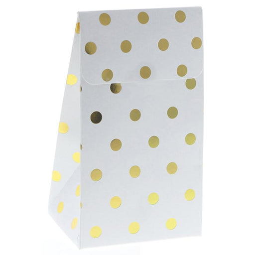 Gold Polka Dot Party Bags 12ct - Shimmer & Confetti