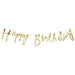 Happy Birthday Banner - Gold - Shimmer & Confetti