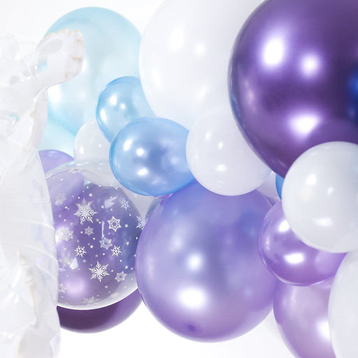 92 Pack Ice Princess Birthday Party Supplies - Ice Princess Balloon Arch and Garland Kit - Main 4