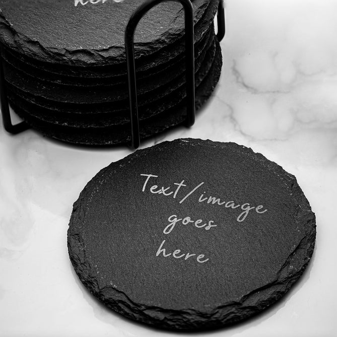 Laser Engraved Slate Coasters