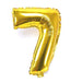 Number 7 Foil Birthday Balloon - Gold - Shimmer & Confetti