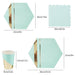 Pastel Mint and Gold Party Plates 12ct - Shimmer & Confetti