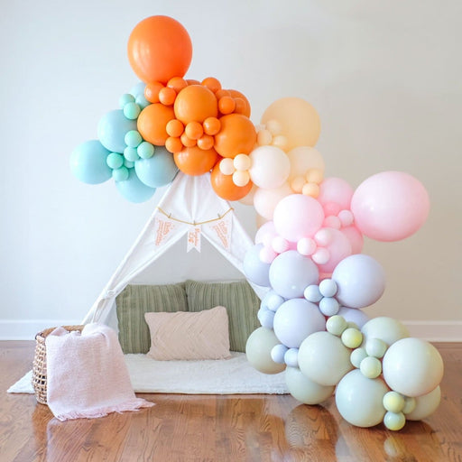 fall balloon garland by shimmer and confetti
