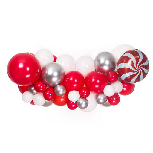 Red, White and Gold Balloon Arch and Garland Kit (5, 10, 16 foot) - Shimmer & Confetti