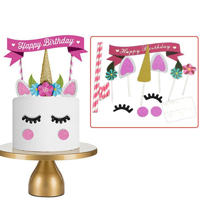 Unicorn Party Cake Decorating Set - Shimmer & Confetti