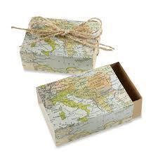 World Map Favor Boxes