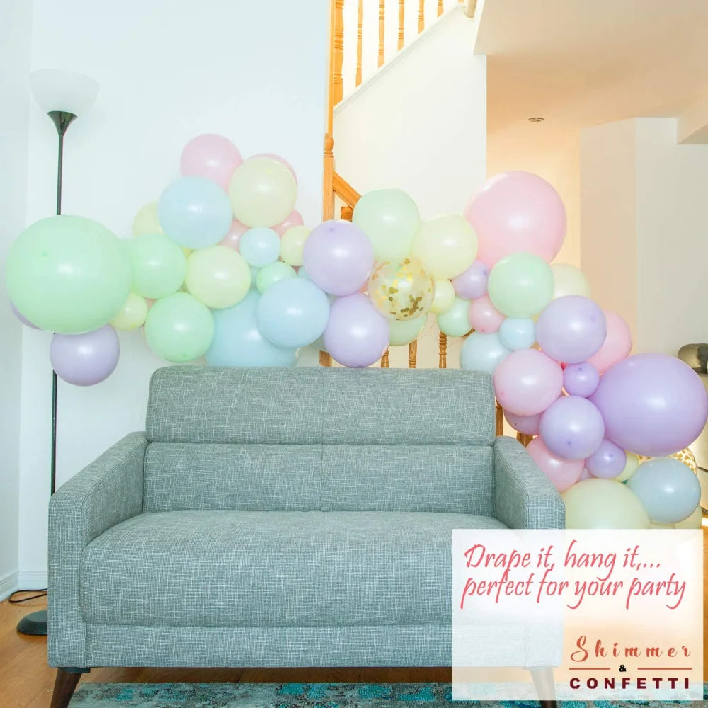Pastel balloon garland kit available for reseller orders