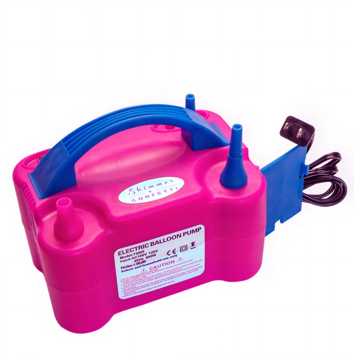 Portable electric balloon pump for party decorating